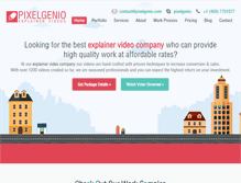 Tablet Screenshot of pixelgenio.com